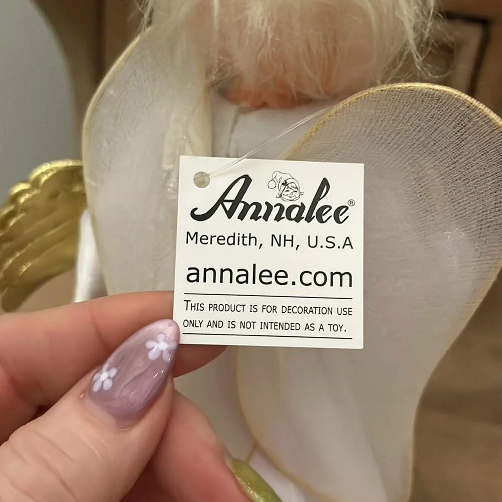 Annalee “Get Your Wings Angel” Holiday Decor Bell 9”